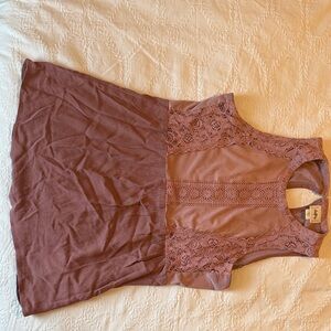 Daytrip Lace Tank in Mauve